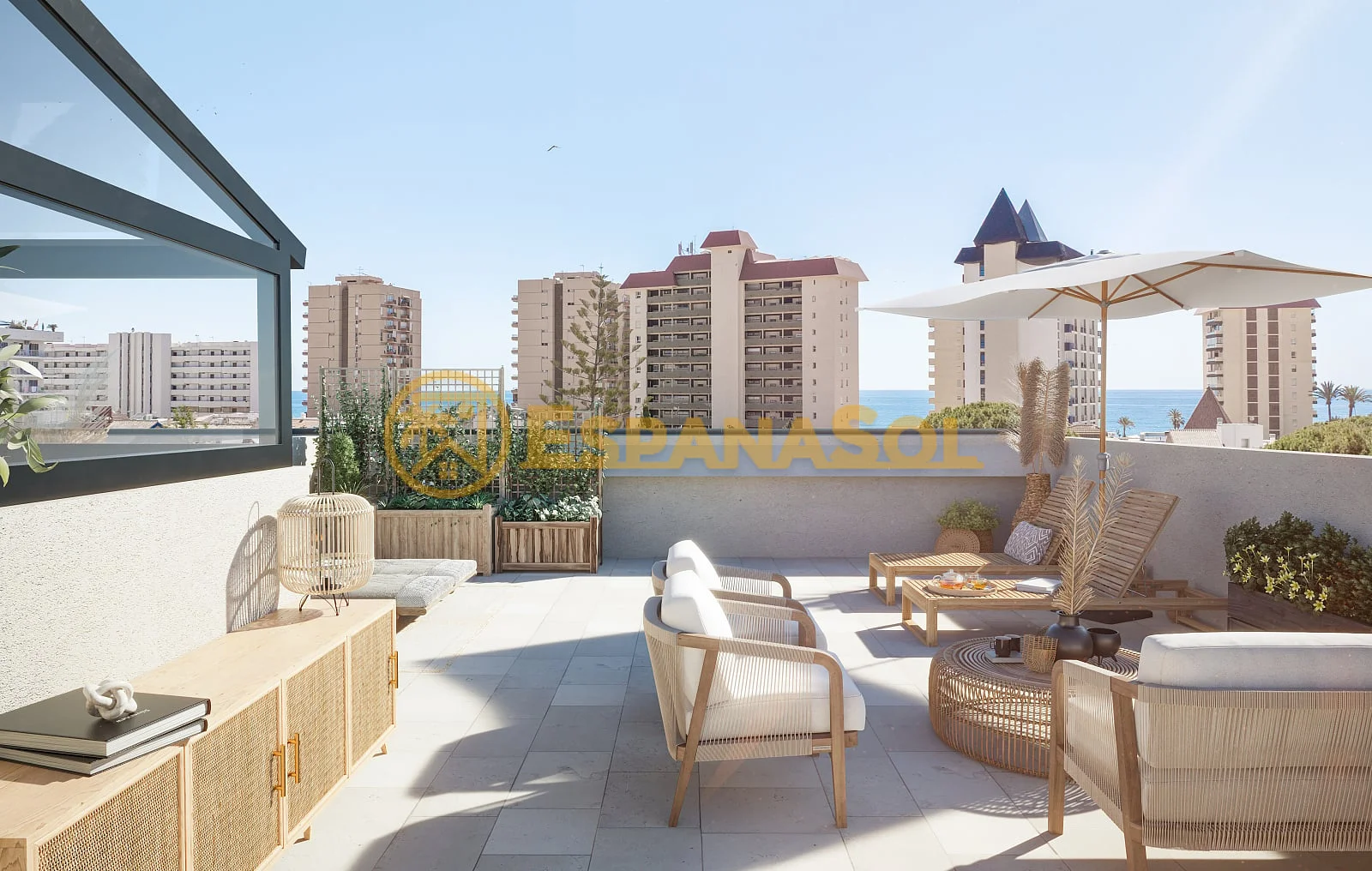 Bright apartments steps from the beach in fuengirola