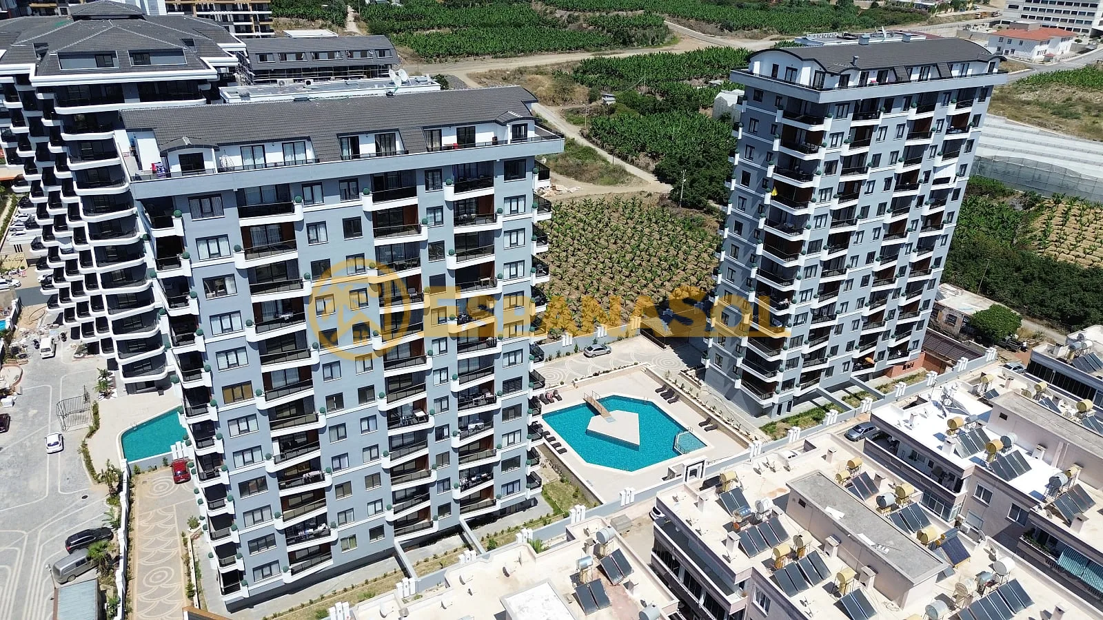 Apartments with aquapark — 600 m from the beach, Mahmutlar Alanya
