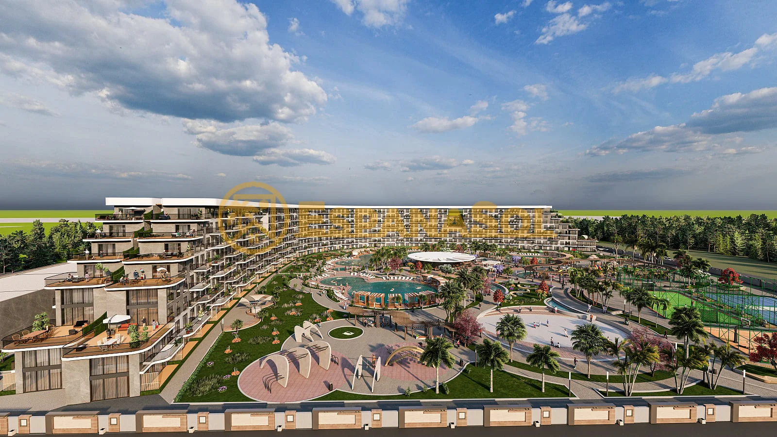 Mar vistas apartments en complex con pool en antalya altintas