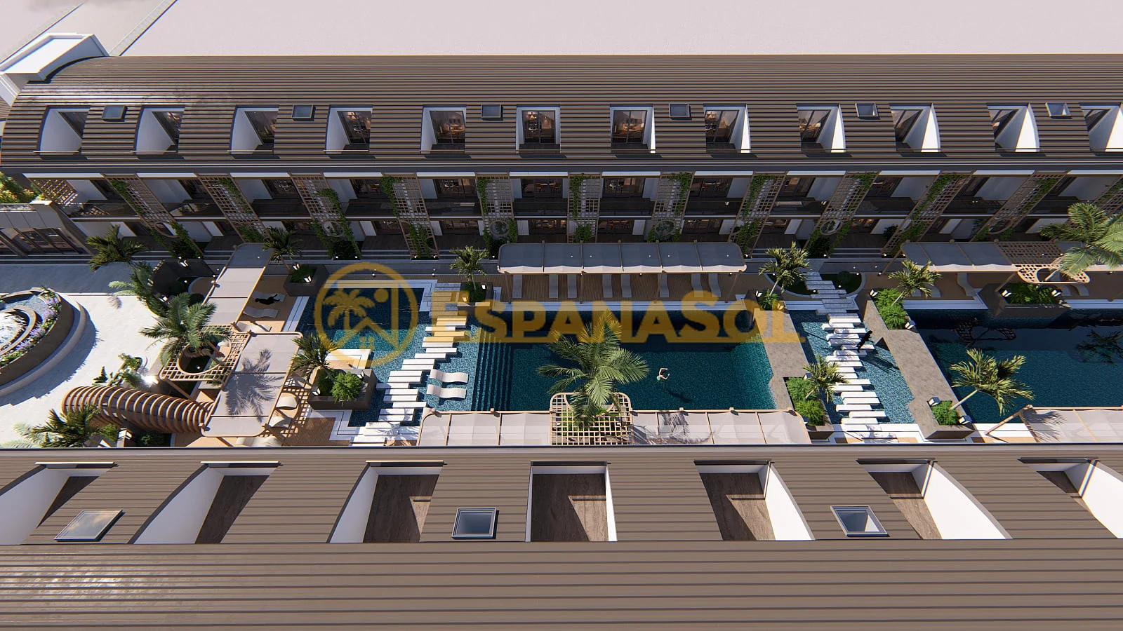 Apartments in a well equipped complex in central belek antalya