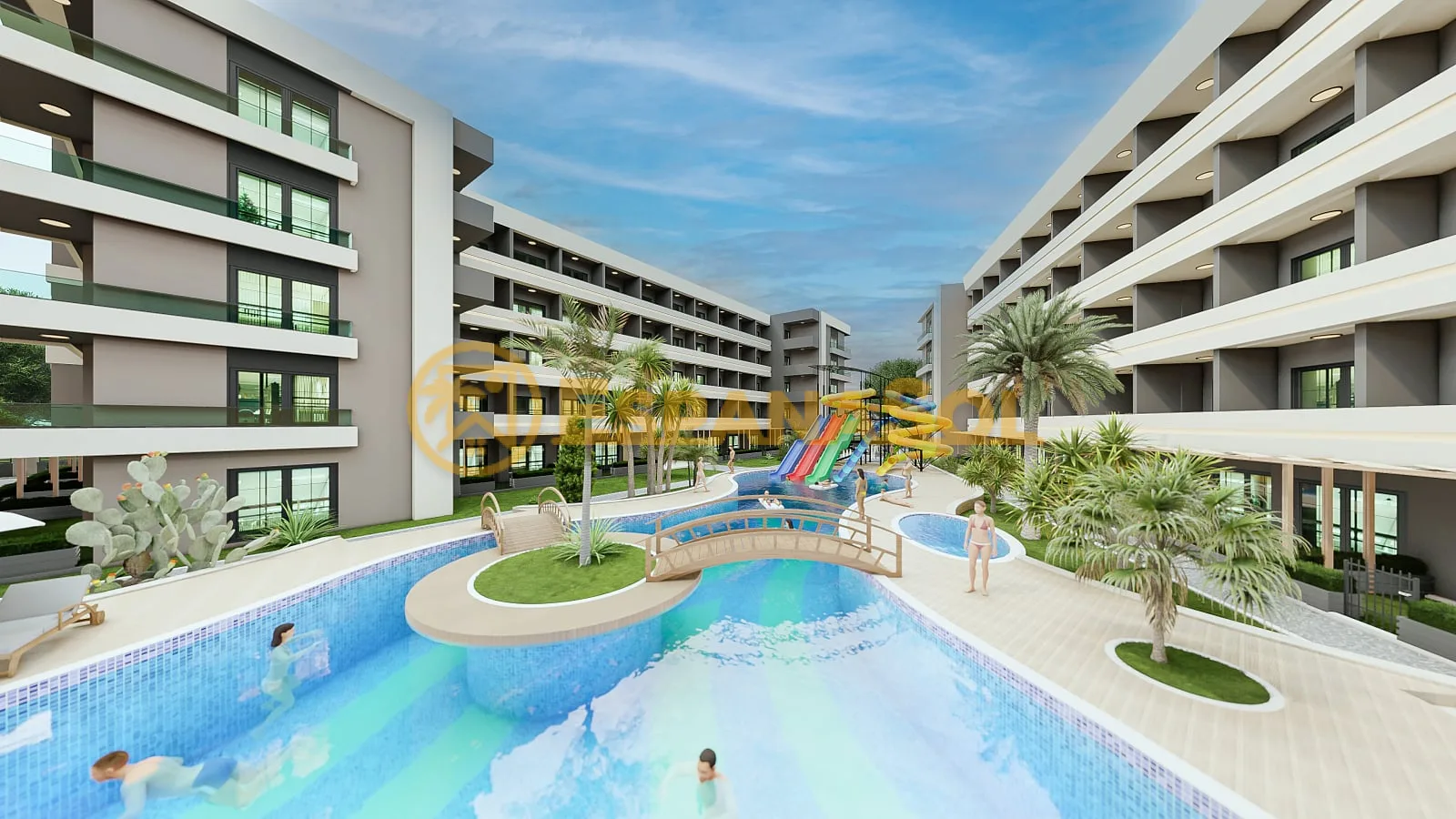 Apartamentos con jardín privado junto al mar — Tömük, Mersin en Mersin (zdjÄ™cie 4)