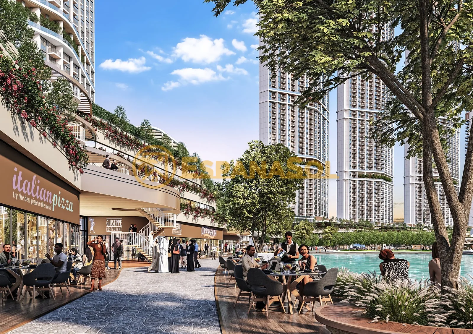Apartamentos con playa y lago — Sobha Hartland II, Dubái en Dubai (zdjÄ™cie 3)