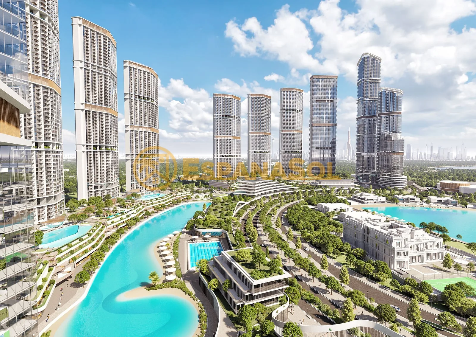 Apartamentos con playa y lago — Sobha Hartland II, Dubái en Dubai (zdjÄ™cie 4)