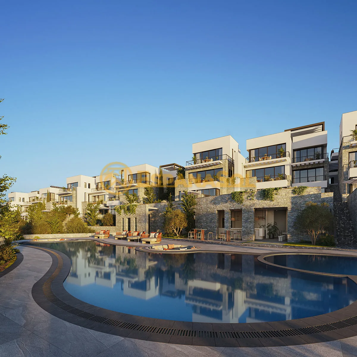 Apartamento con piscina y vistas al mar — Alsancak, Girne en Chipre del Norte (zdjÄ™cie 2)